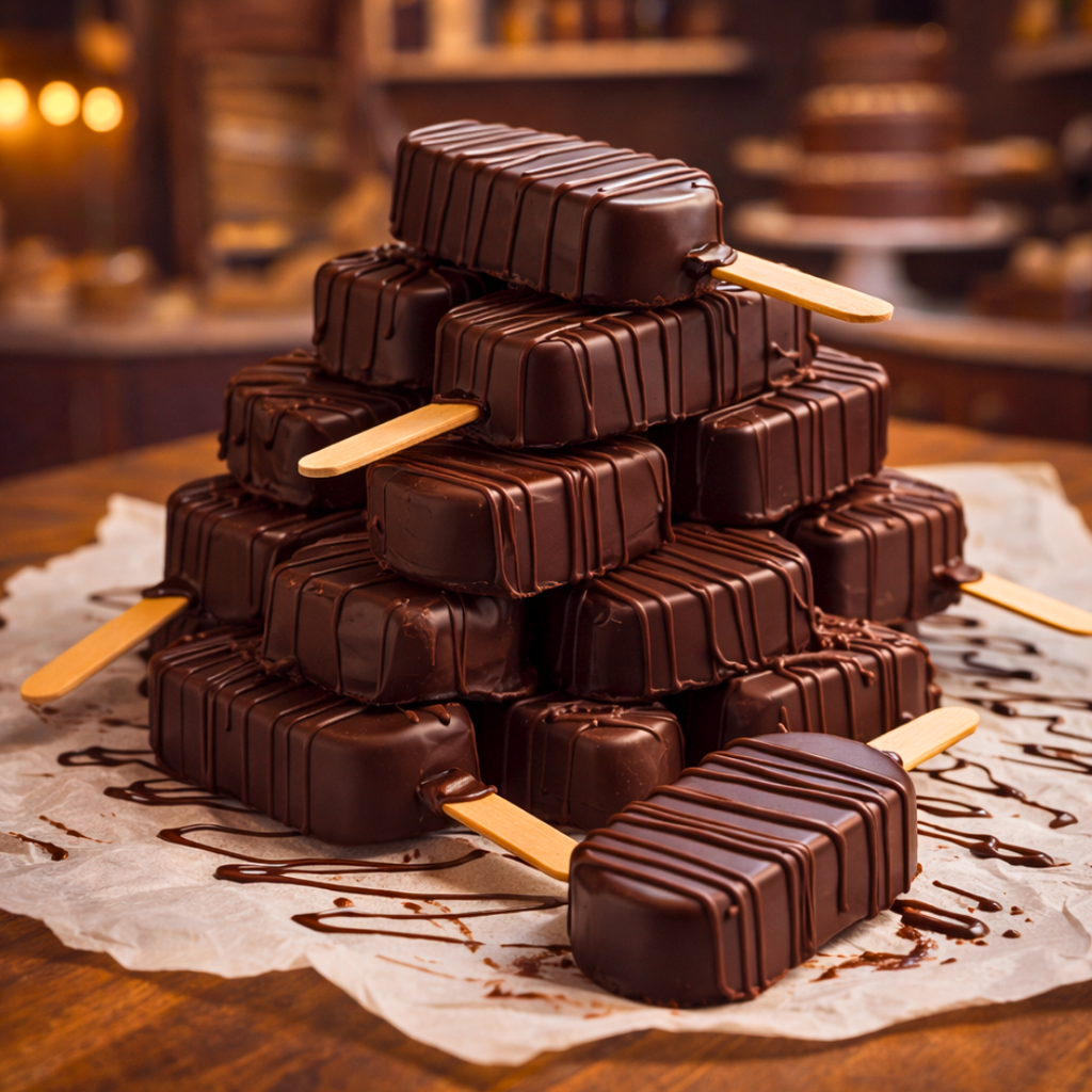 PICOLÉ DE BOLO DE CENOURA